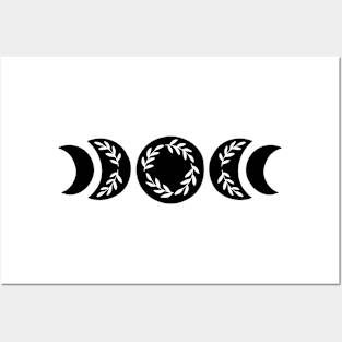 Moon Phases with Wreath Posters and Art